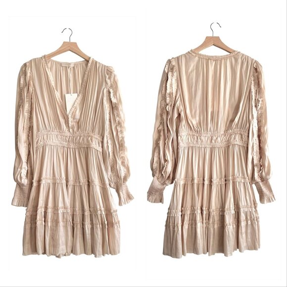 Ulla Johnson Gemma Plisse Mini Dress In Dawn, Size 6, New with Tag, $575 MSRP - Picture 14 of 16